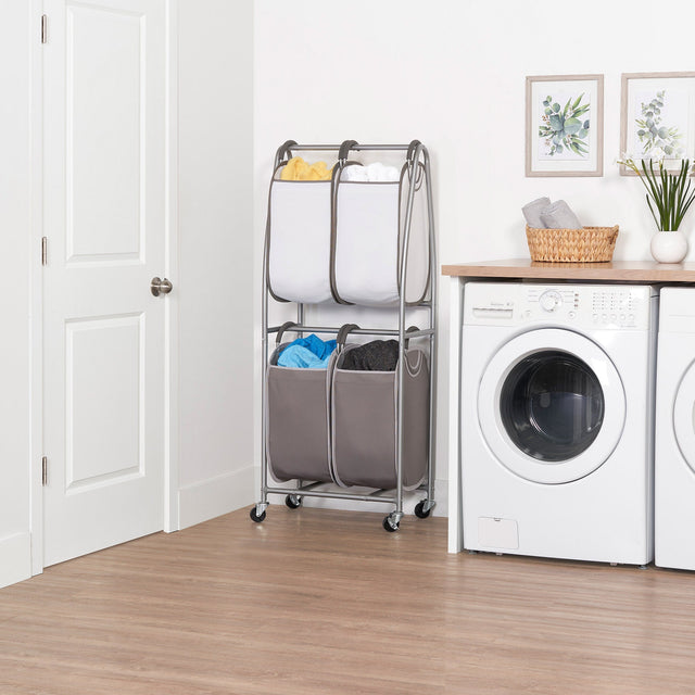 Neatfreak 2-Tier Rolling Quad Laundry Sorter F3