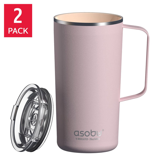 Asobu Ceramic 590 ml (20 oz) Mug, 2-pack K7