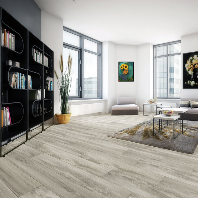 Versaclic London Mist Oak 18.0 cm (7.1 in.) Rigid Core Vinyl Plank, 1 Box: 14.12 sq. ft. K1