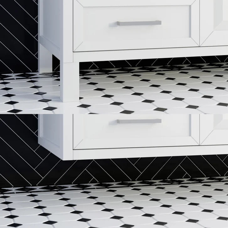 Studio Bathe Thomson II Vanity in White Finish with Engineered Stone Countertop