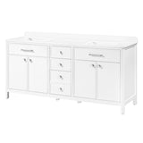 OVE Decors Margie Vanity in White Finish with Quartz Countertop