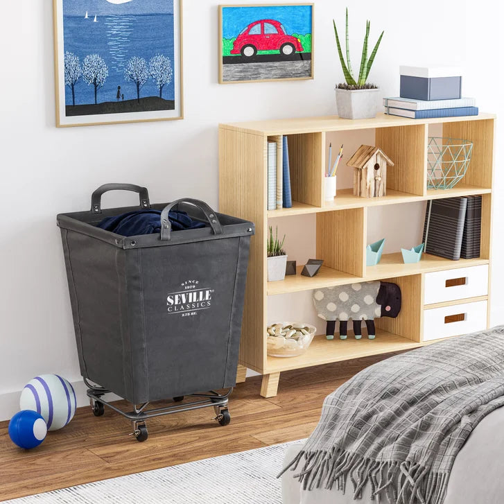 Seville Classics Heavy-Duty Rolling Laundry Hamper