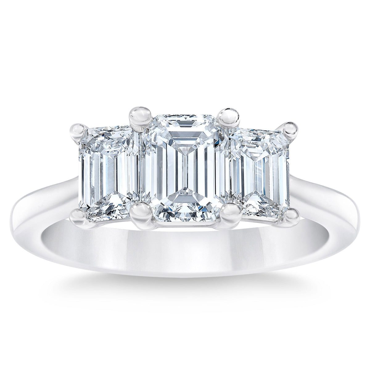 Three Stone Emerald Cut Diamond Ring (1.50 ctw)