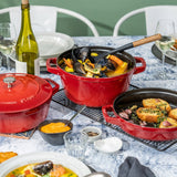 STAUB Stackable Cast Iron Dutch Oven Set, Medium, 4-piece