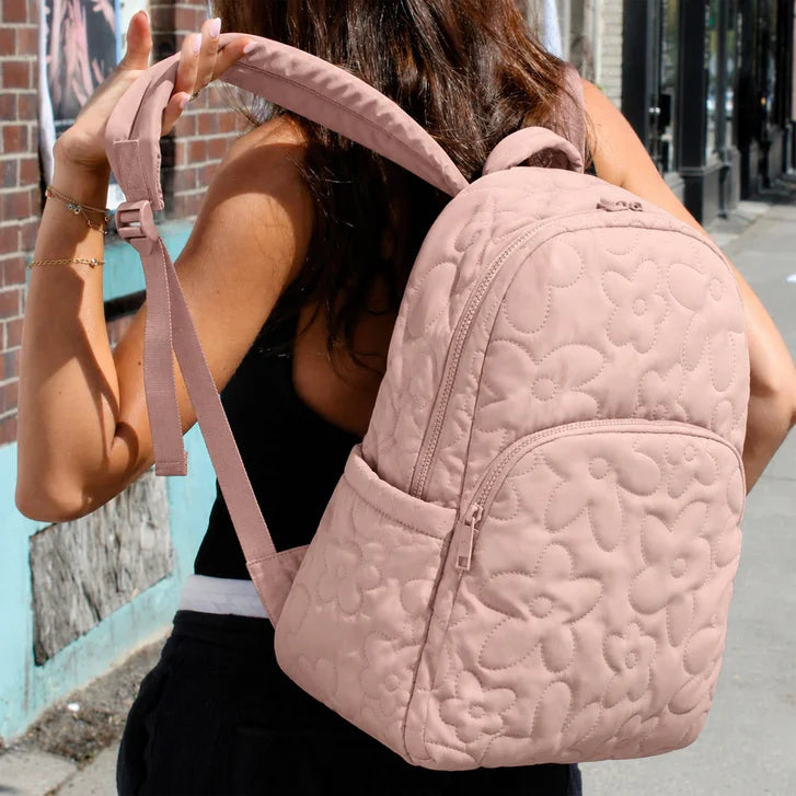 mytagalongs - Lightweight Quilted Puffer Backpack with Trolley Pass