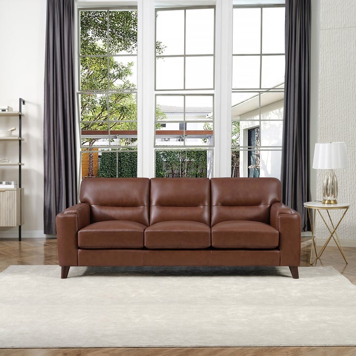 Prospera Home Sorena Top-grain Leather Sofa and Chair