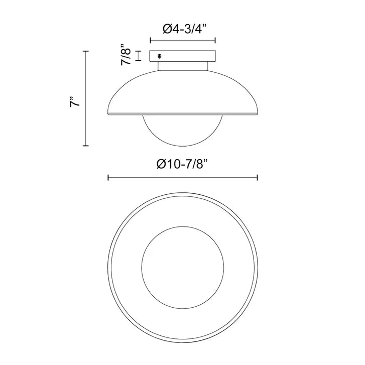Light & Modern Karesa 12 in. Flush Mount Light