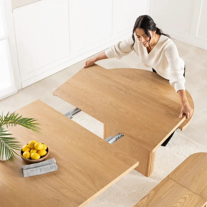 Round Transformer Table with Bench and 4 Chairs