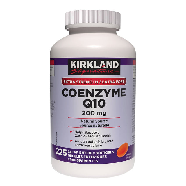Kirkland Signature Coenzyme Q10 200 mg, 225 Clear Enteric Softgels V5