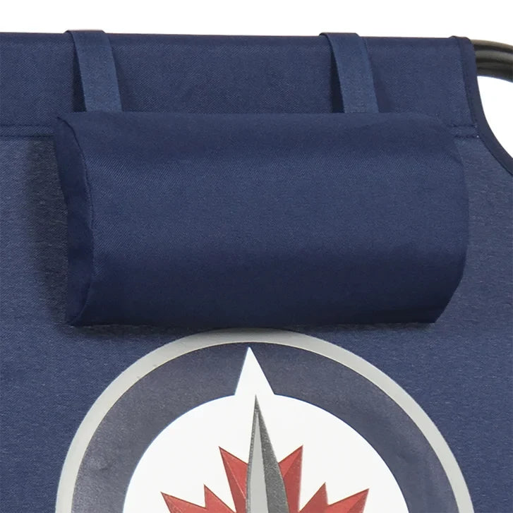 NHL 4-Position Folding Chair With Wood Arms