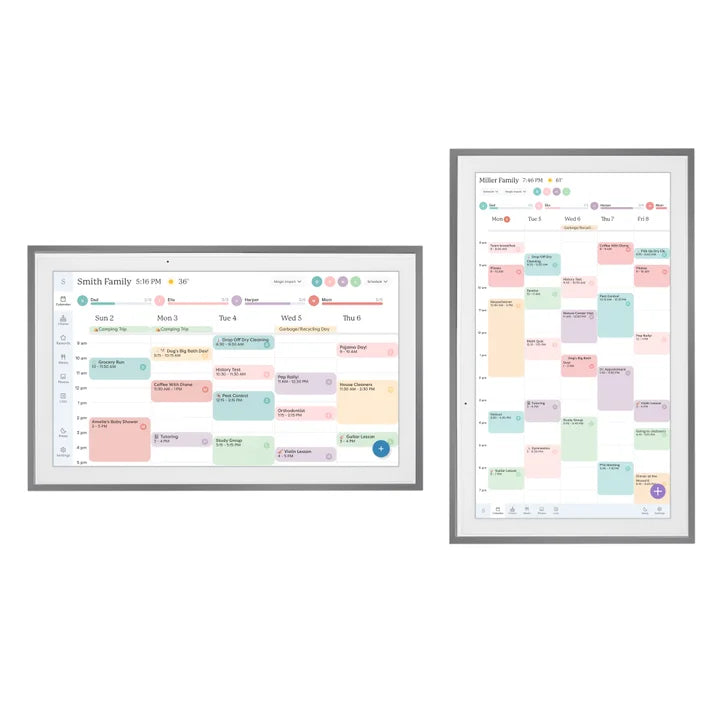 Skylight 15 in. Charcoal Smart Touchscreen Calendar and Organizer