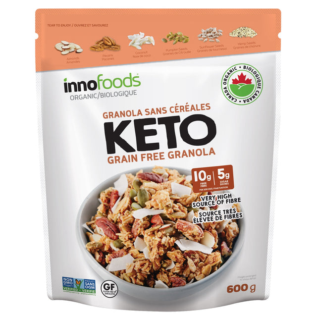 InnoFoods Organic Keto Grain Free Granola, 600 g U5