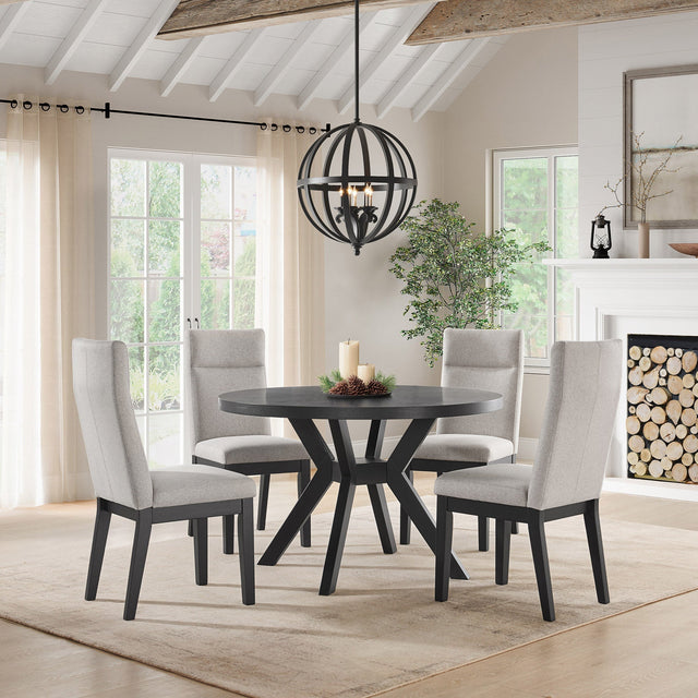Bayside Furnishings - Kaelyn 5-piece Dining Room Set, 122 cm (48 in.) Diameter Q5