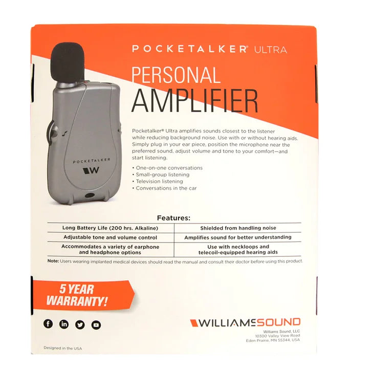 Williams Sound Pocketalker Ultra, Personal Amplifier