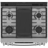 GE Profile 30 in. 5.7 cu.ft. Stainless Steel Slide In Dual Fuel Range with No Preheat Air Fry
