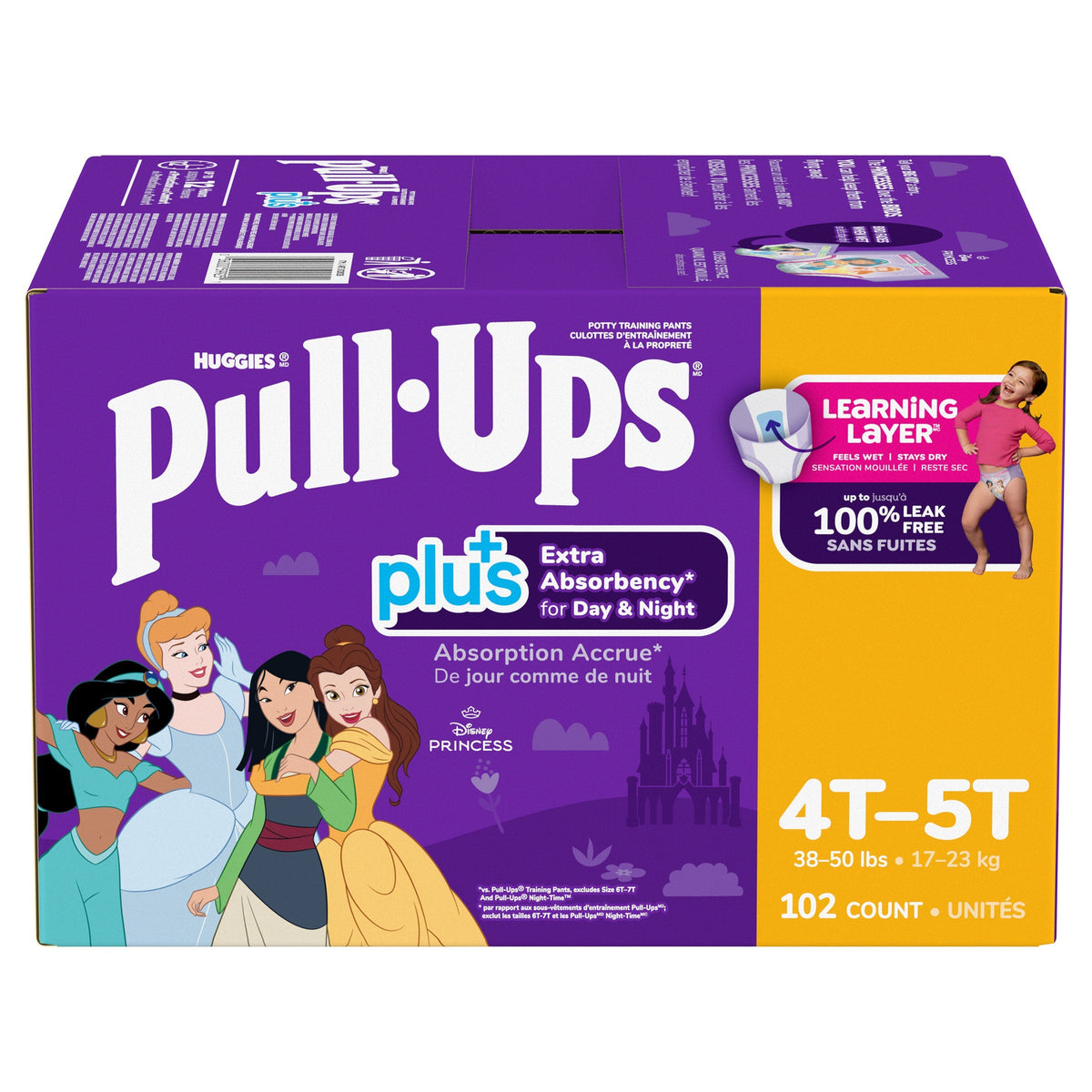 Huggies Pull-Ups Plus Training Pants Girl, 2T to 6T