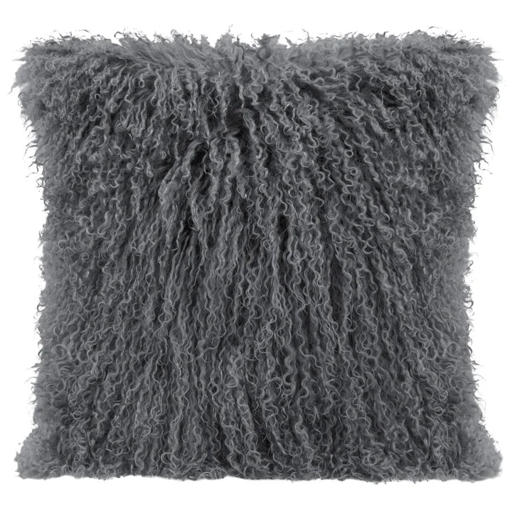 Mongolian Sheepskin Decorative Cushion
