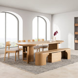 Round Transformer Table with Bench and 4 Chairs