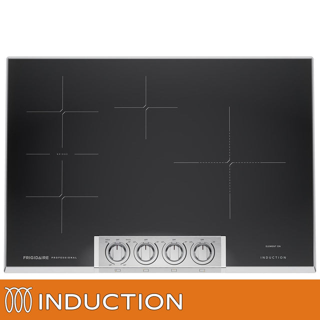 Frigidaire Professional 30 in. Stainless Steel Induction 4 Burner Cooktop with Bridge Element H3