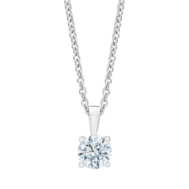 Round Brilliant Diamond Solitaire Pendant (0.50 ct) H4
