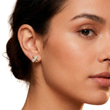 Round Brilliant Diamond X-Shaped Earrings (0.30 ctw)