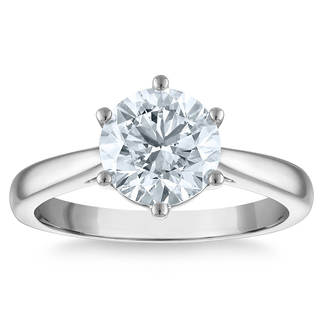 2.00 ct Round Brilliant Cut, Clarity VS2, Colour E, Diamond Solitaire Ring G1