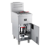 Forno 15.5 in. 40 lb Stainless Steel Natural Gas Commercial Deep Fryer with Twin Baskets
