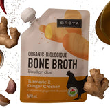 Broya Organic Bone Broth Turmeric & Ginger Chicken, 6 × 500 mL