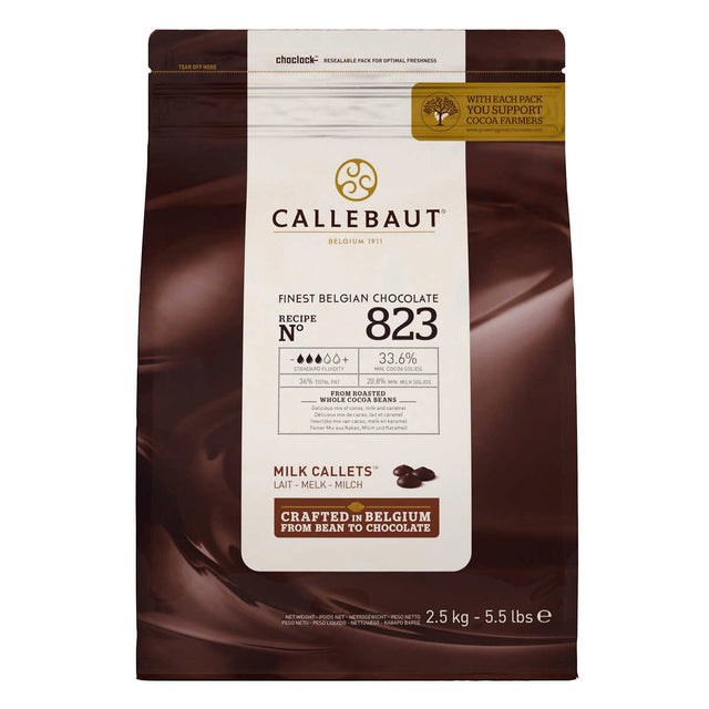 Callebaut Milk Callets 33.6% Chocolate, 2.5 kg F9