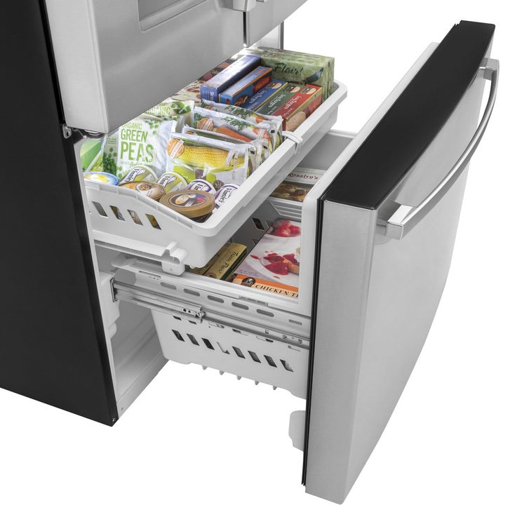 GE 36 in. 21.9 cu. ft. Stainless Steel Counter-Depth French Door Refrigerator with External Ice and Water Dispenser