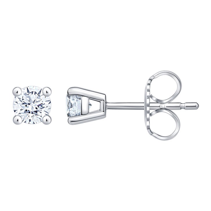 Round Brilliant Diamond Stud Earrings (0.48 ctw)
