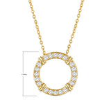 Round Brilliant Diamond Circle Pendant (0.35 ctw)