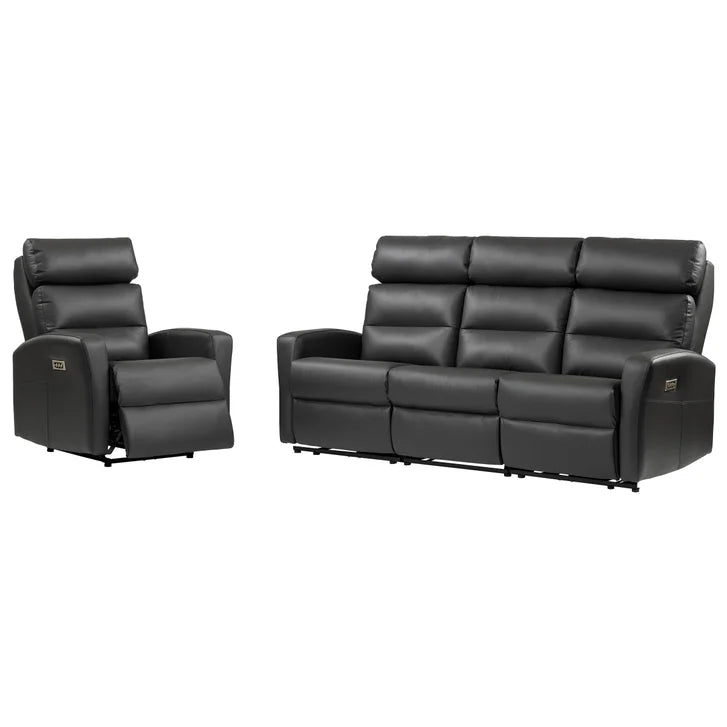 Simply Comfort Power Reclining Sofa, Dark Grey