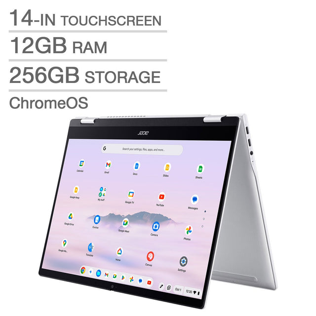 Acer Spin 514 14-in. Touchscreen Chromebook Plus, MediaTek Kompanio Ultra 910– 12GB RAM, 256GB Storage Q2