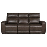 NiceLink Marlowe Top Grain Leather Power Sofa with Lumbar Support