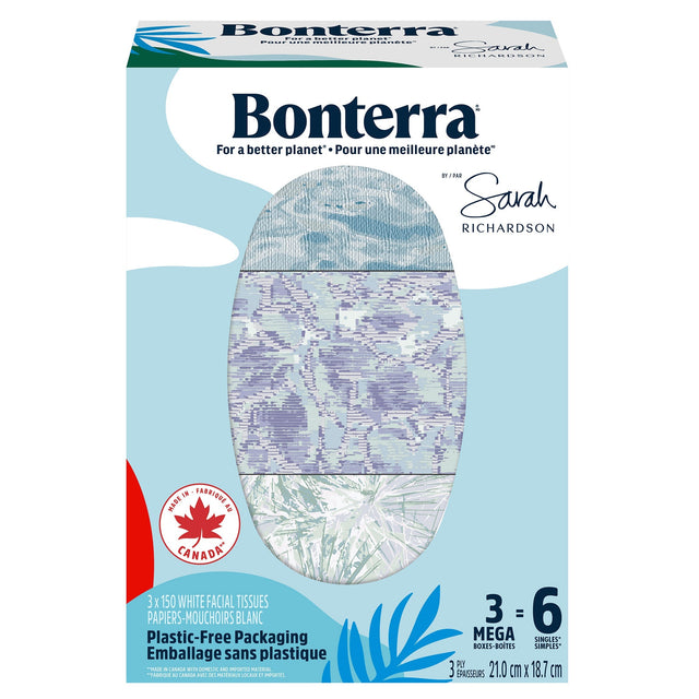 Bonterra Facial Tissue 3-ply 36 boxes x 150 sheet L7