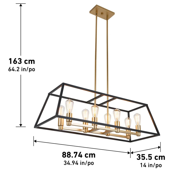 Artika Carter Long 8-Light Chandelier