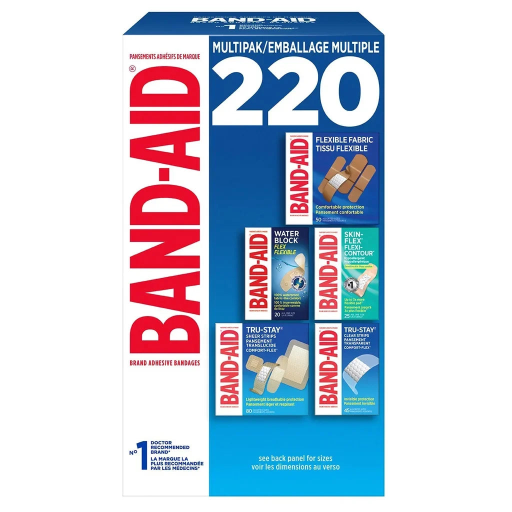 Band-aid Adhesive Bandages Multipak, 220-count