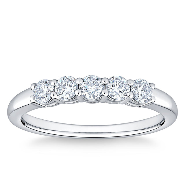 Five Stone Round Brilliant Diamond Ring (0.50 ctw) Y6