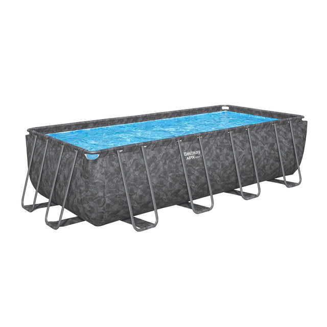 Bestway - APX 365, 18-foot Rectangular Above-Ground Pool Set, 18 ft x 9 ft x 52 in (5.49 m x 2.74 m x 1.32 m) Q6