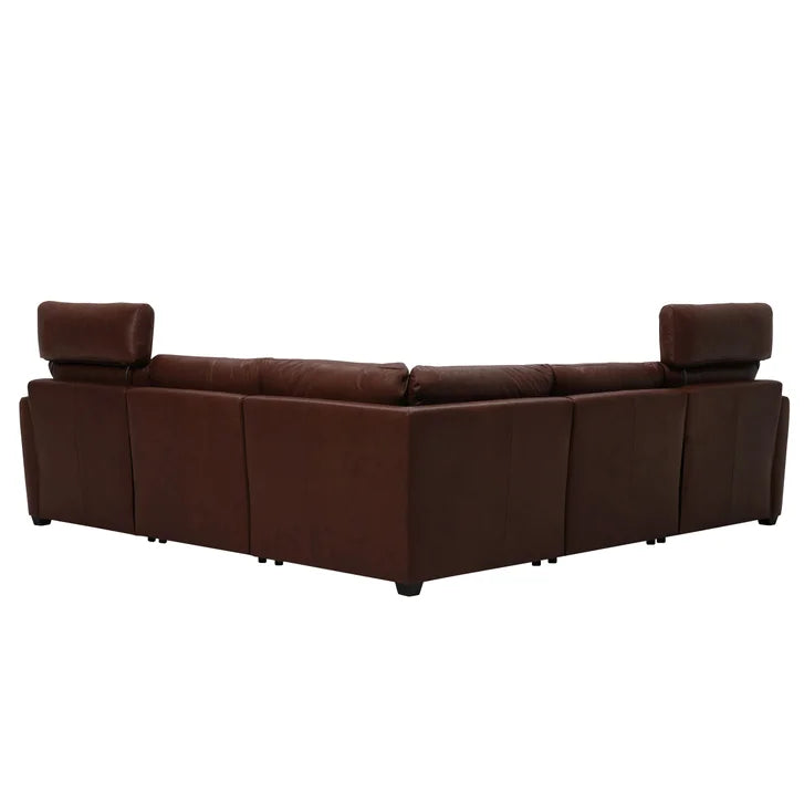 Palliser Mori 5-piece Top-grain Leather Power Reclining Sectional
