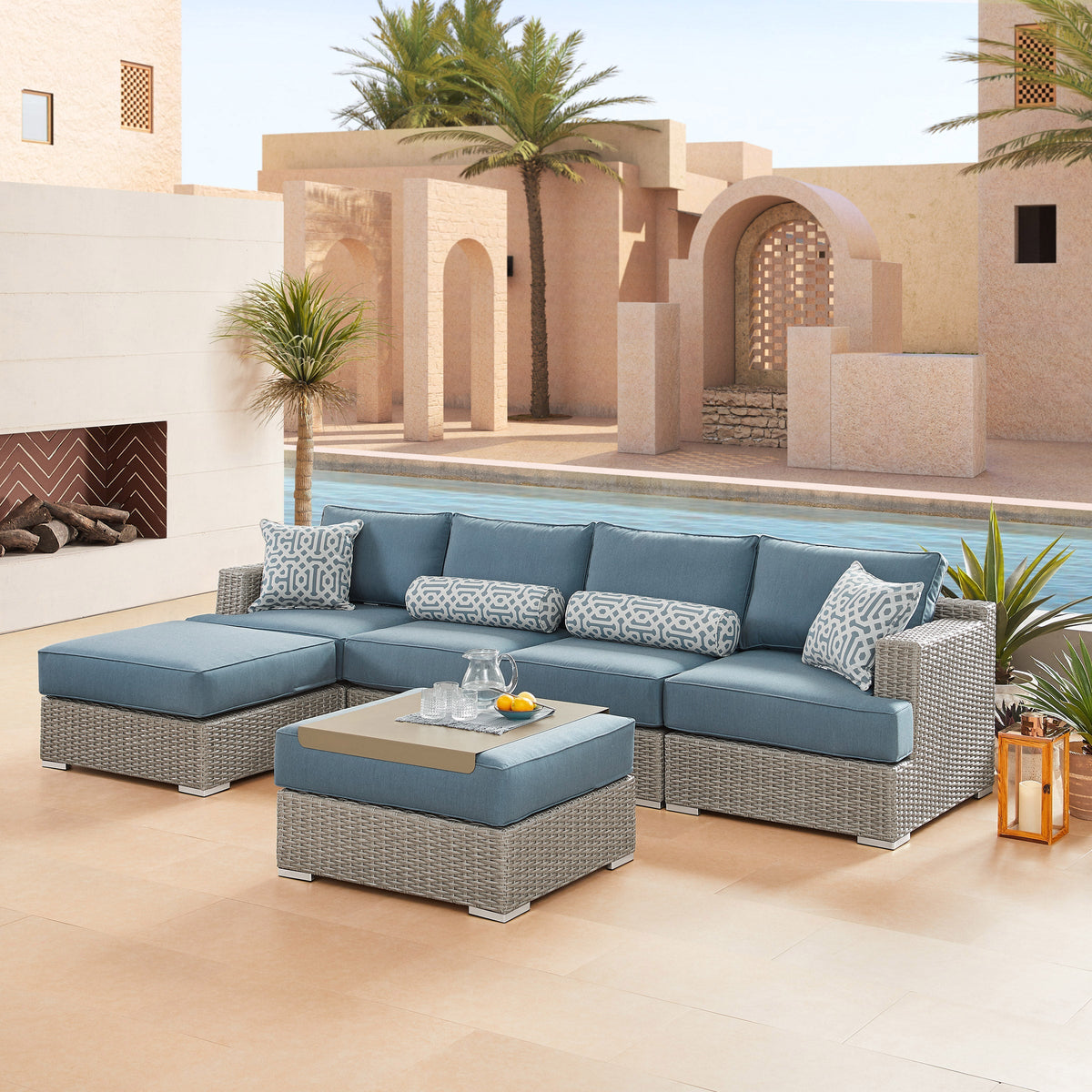 Niko 6-piece Patio Sectional Conversation Set