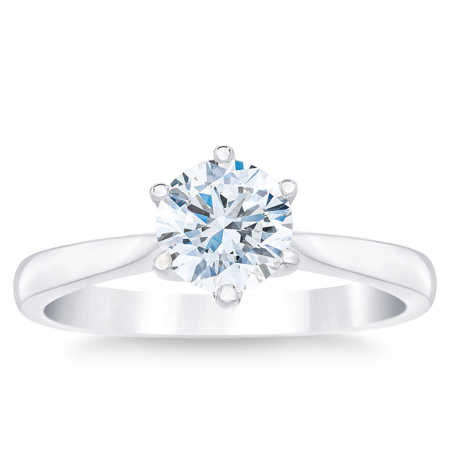 Round Brilliant Diamond Solitaire Ring (1.00 ct) N8