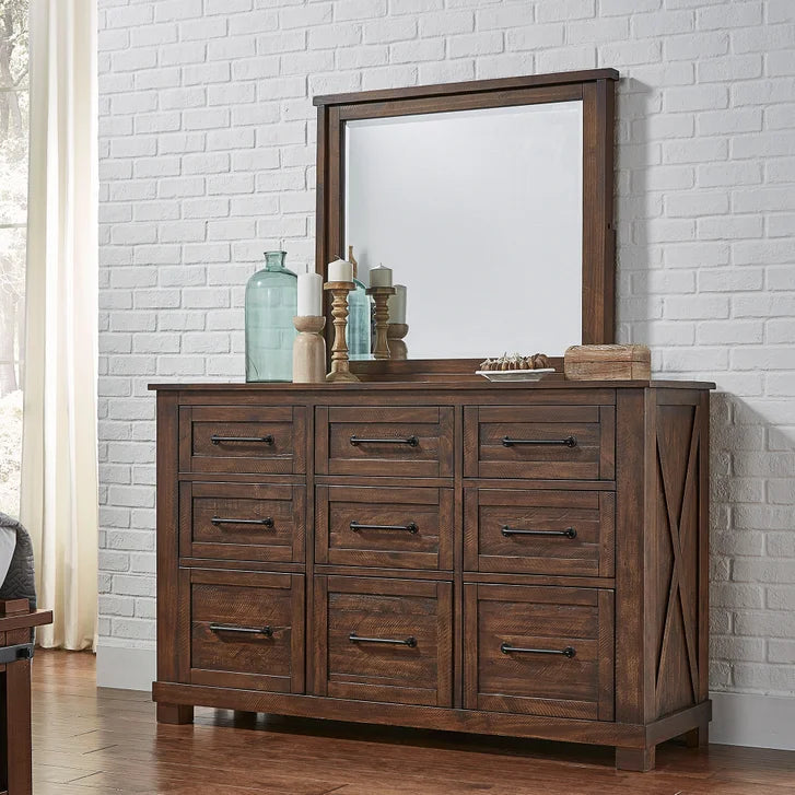 Alpine Ridge Rustic Solid Wood 5-piece King Bedroom Set
