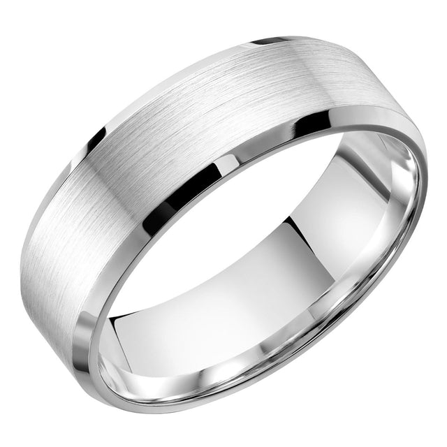 White Gold Men’s Wedding Band F6