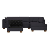Thomasville Walsen 3-piece Fabric Sectional with Storage Ottoman
