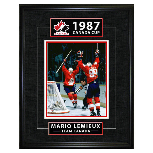 Frameworth Mario Lemieux Framed 8x10 Classic Series 1987 Canada Cup Golden Goal I0