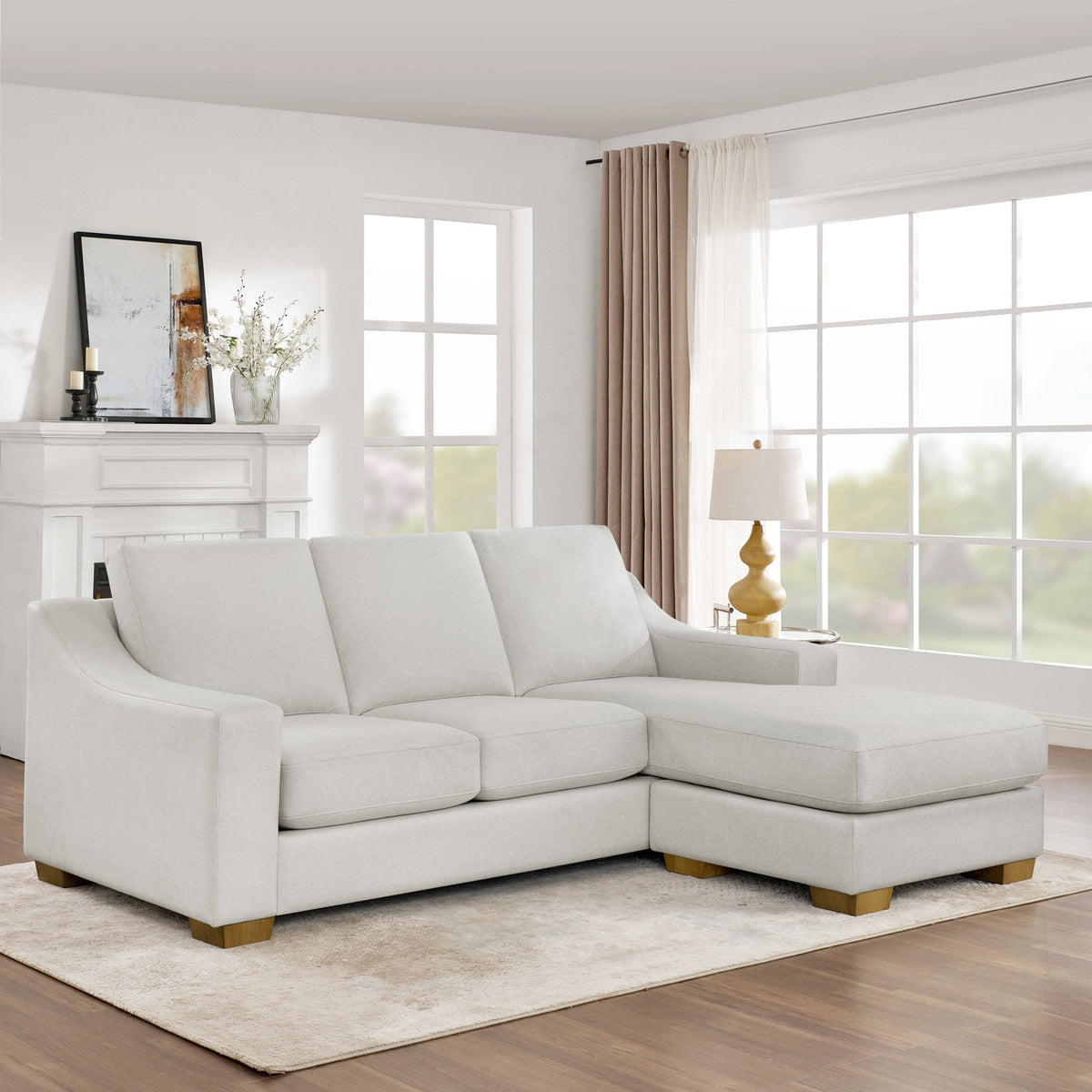 Thomasville Dillard 2-piece Fabric Sofa with Reversible Chaise