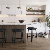 Amisco Winston Counter Stool Black Metal