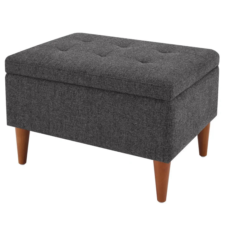 King Fabric Upholstered Storage Ottoman